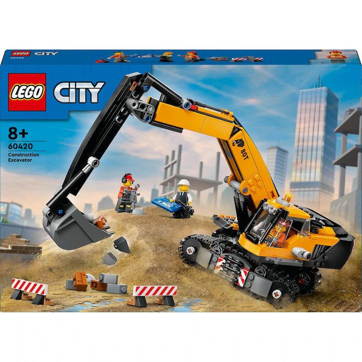 LEGO City 60420 - Excavator galben de constructii  (633 piese)