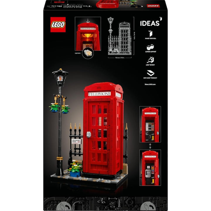 LEGO Ideas 21347 - Cabina telefonica rosie din Londra (1460 piese)