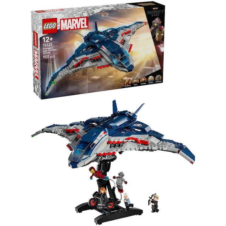 LEGO Marvel 76325 - Quinjet din Razbunatorii: Sub semnul lui Ultron (1131 piese)