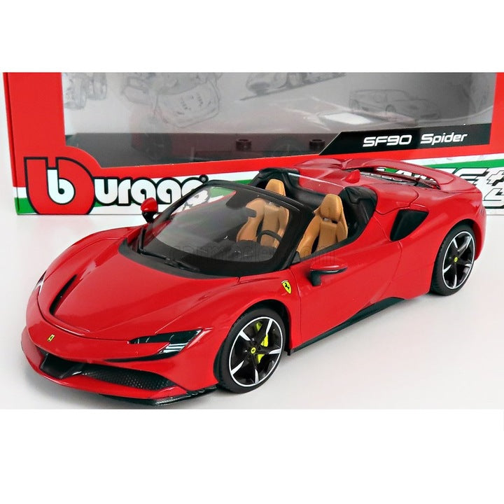 Ferrari SF90 Spider rosu - 1/18 Bburago