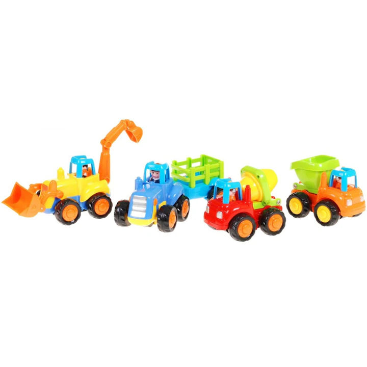 Set 4 masinute agricole si utilaje de constructii -  Hola
