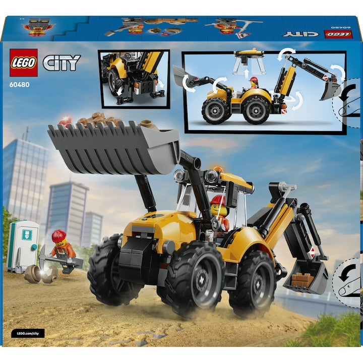 LEGO City 60480 - Buldoexcavator galben (301 piese)