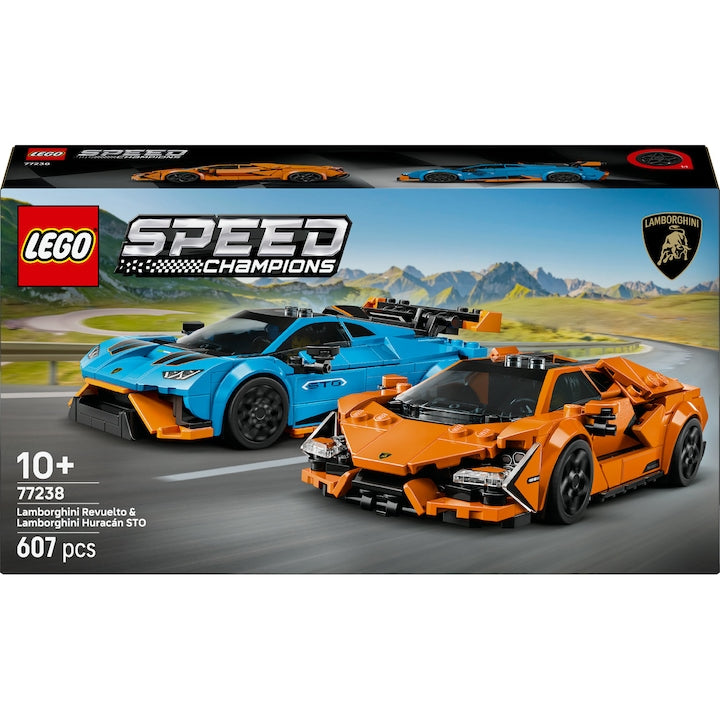 LEGO Speed Champions 77238 - Lamborghini Revuelto si Huracán STO (607 piese)