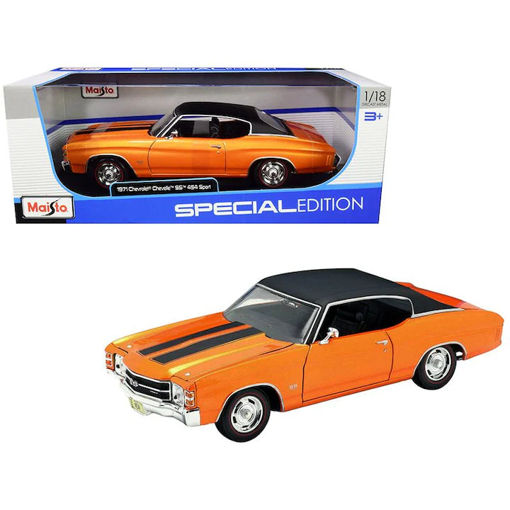 Chevrolet Chevelle SS 454 Sport 1971 portocaliu/negru - 1/18 Maisto