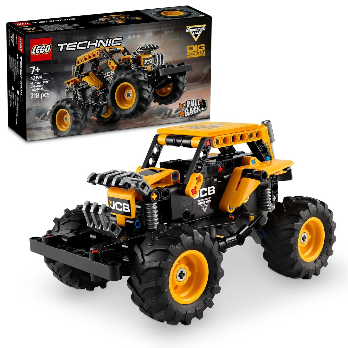 LEGO Technic 42199 - Monster Jam DIGatron cu pull-back (218 piese)