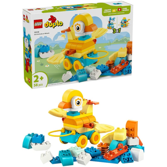 LEGO DUPLO 10448- Animale pe roti 3 in 1 (58 piese)
