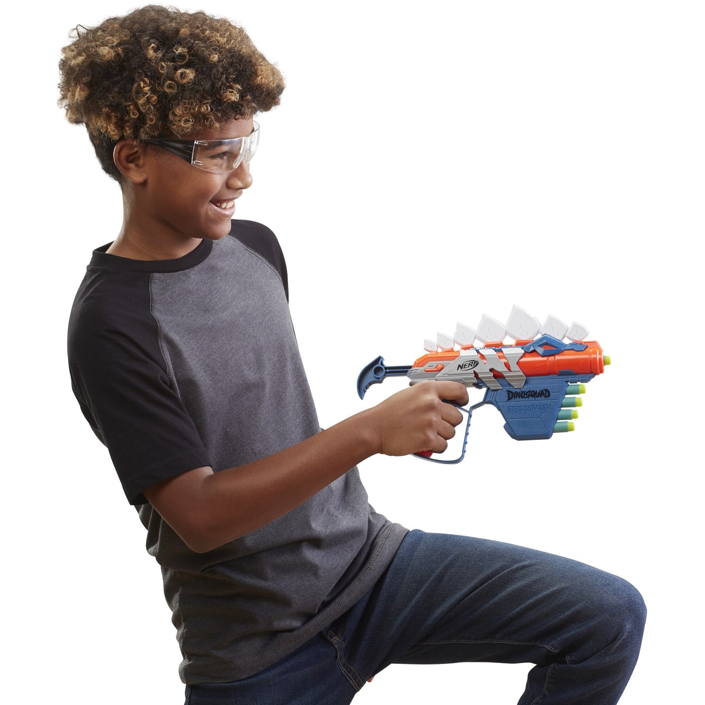 Blaster Nerf Dinosquad - Stegosmash cu 5 proiectile