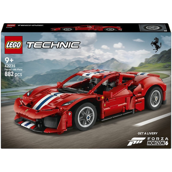 LEGO Technic 42235 - Masina Ferrari 488 PISTA (882 piese)