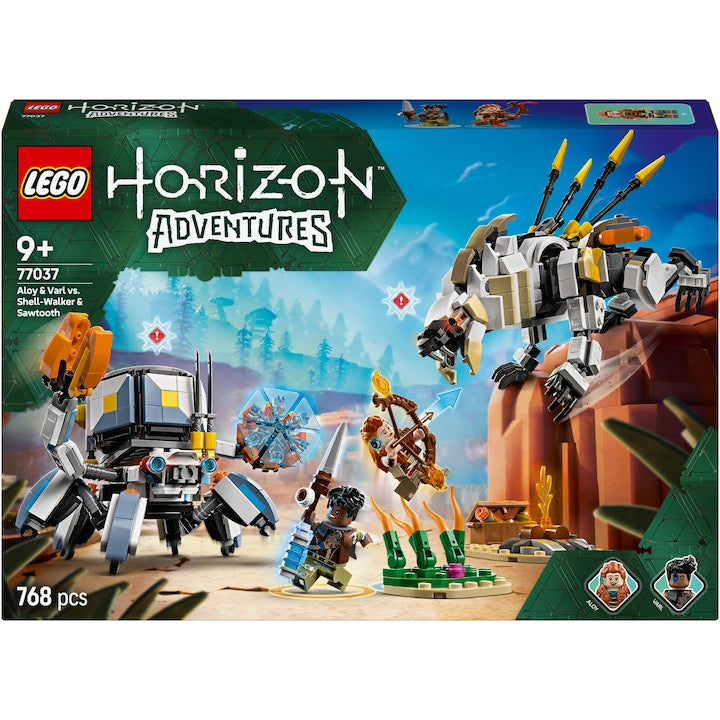 LEGO Horizon Adventures 77037 - Aloy si Varl vs. Shell-Walker si Sawtooth (768 piese)