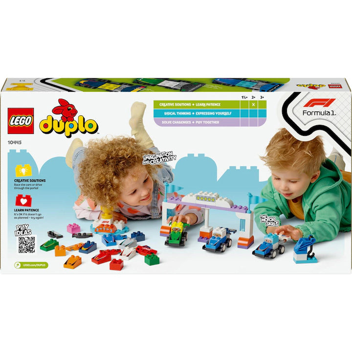 LEGO DUPLO 10445 - Echipa F1 Masini si piloti de curse (70 piese)