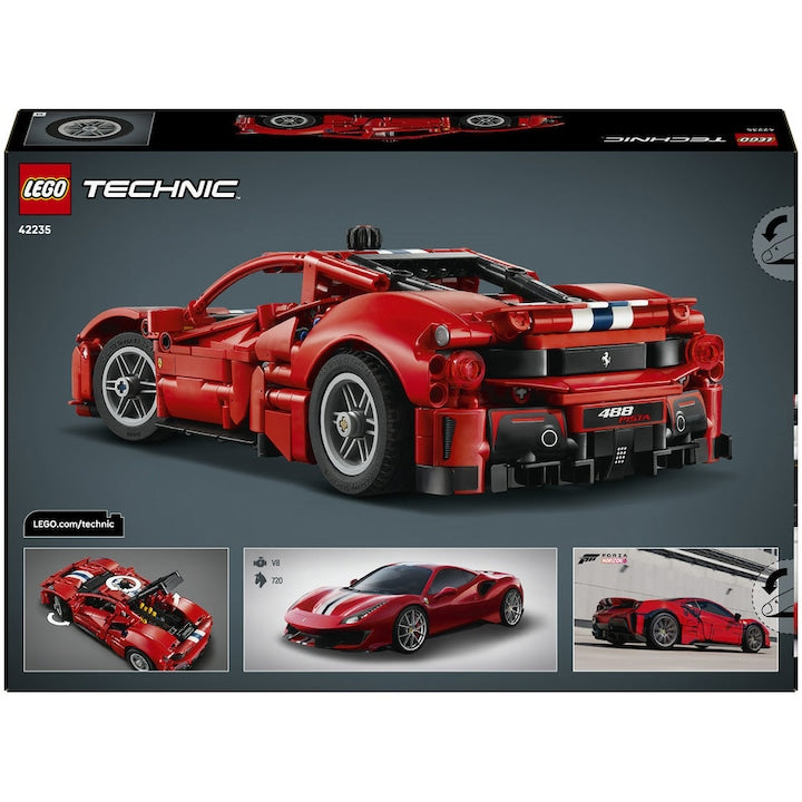 LEGO Technic 42235 - Masina Ferrari 488 PISTA (882 piese)