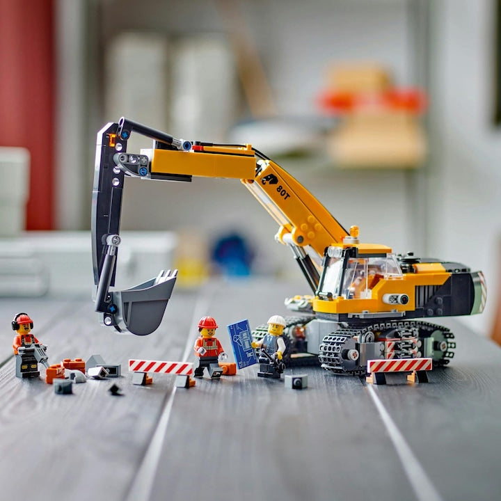 LEGO City 60420 - Excavator galben de constructii  (633 piese)