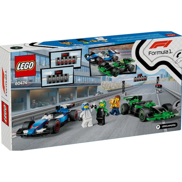 LEGO City 60474 - Grila de start F1 cu masini de curse VCARB si Sauber (313 piese)