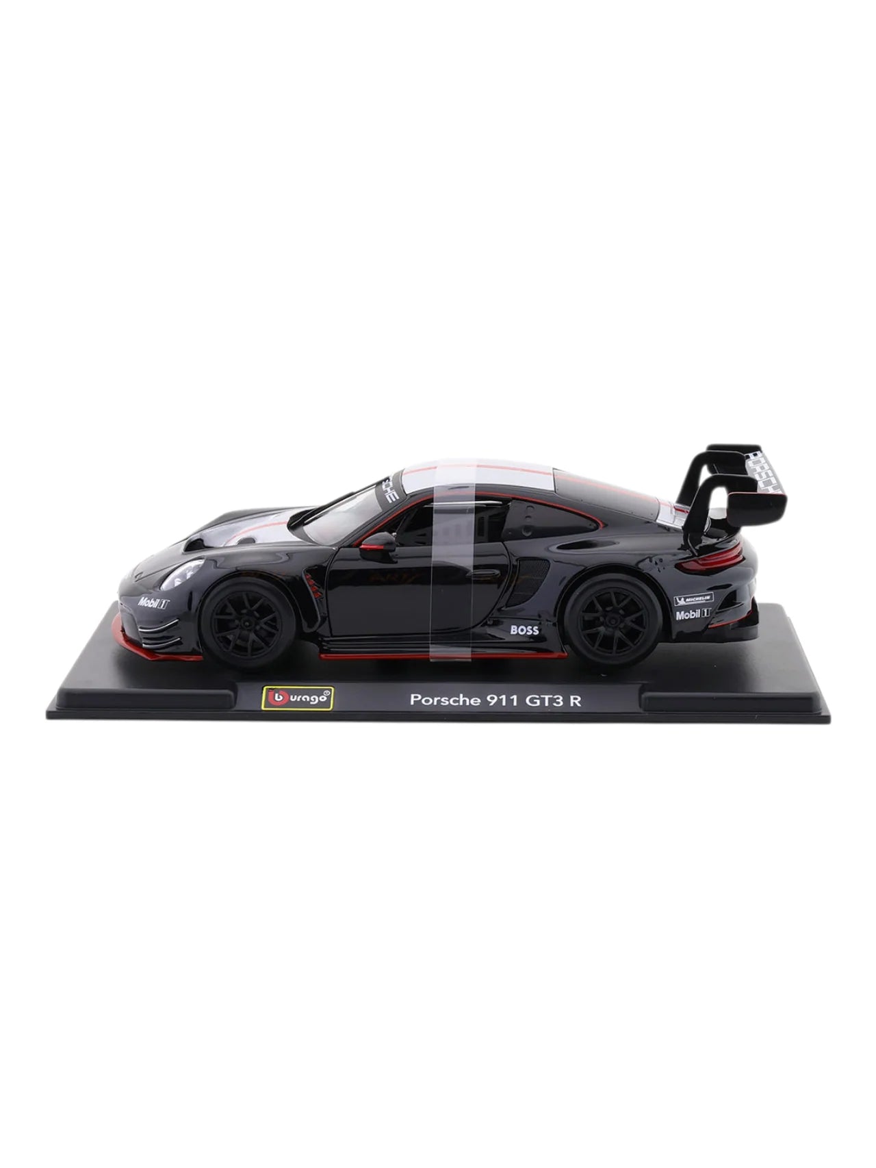 Porsche 911 GT3 R negru/argintiu/rosu - 1/24 Bburago