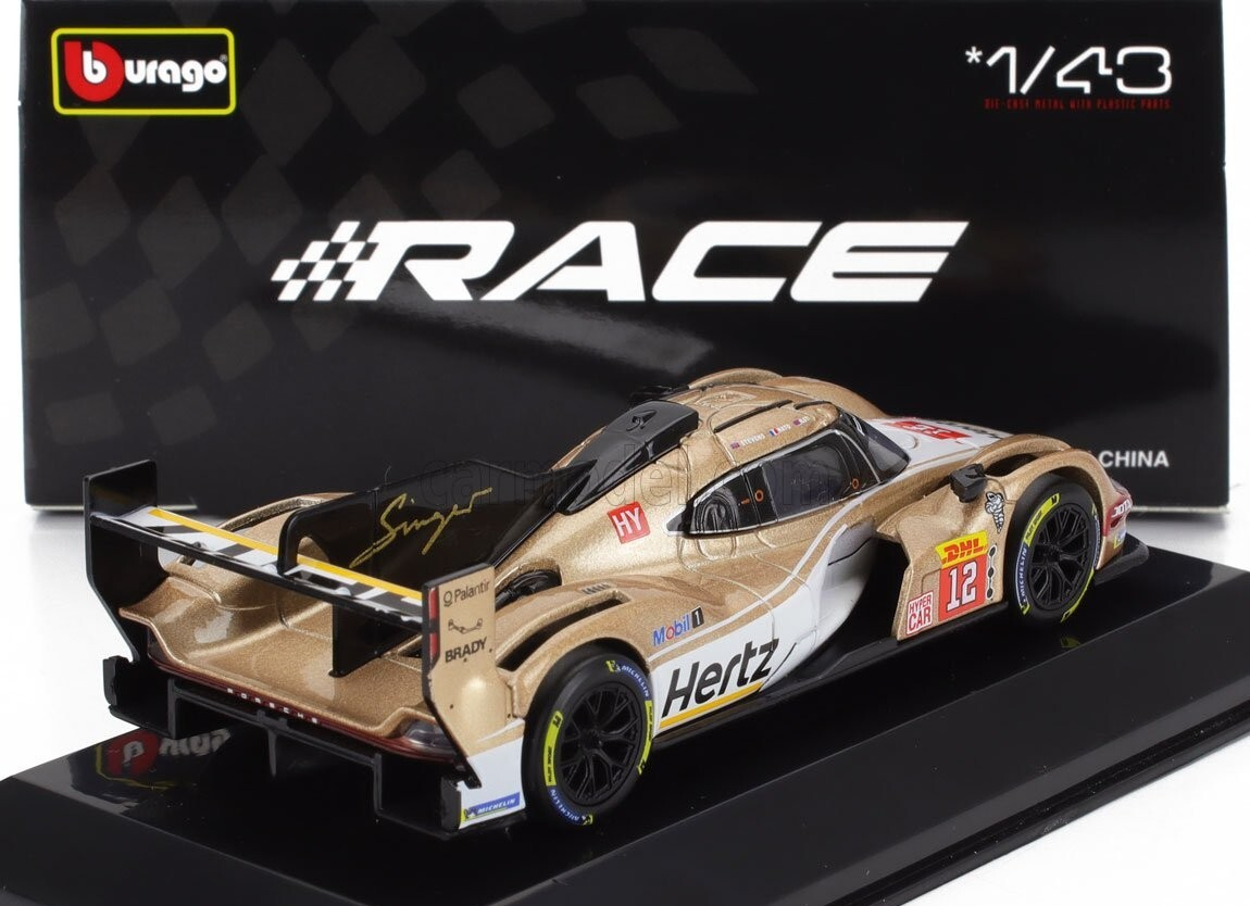 Macheta Porsche 963 #12 cu vitrina plexiglass - 1/43 Bburago