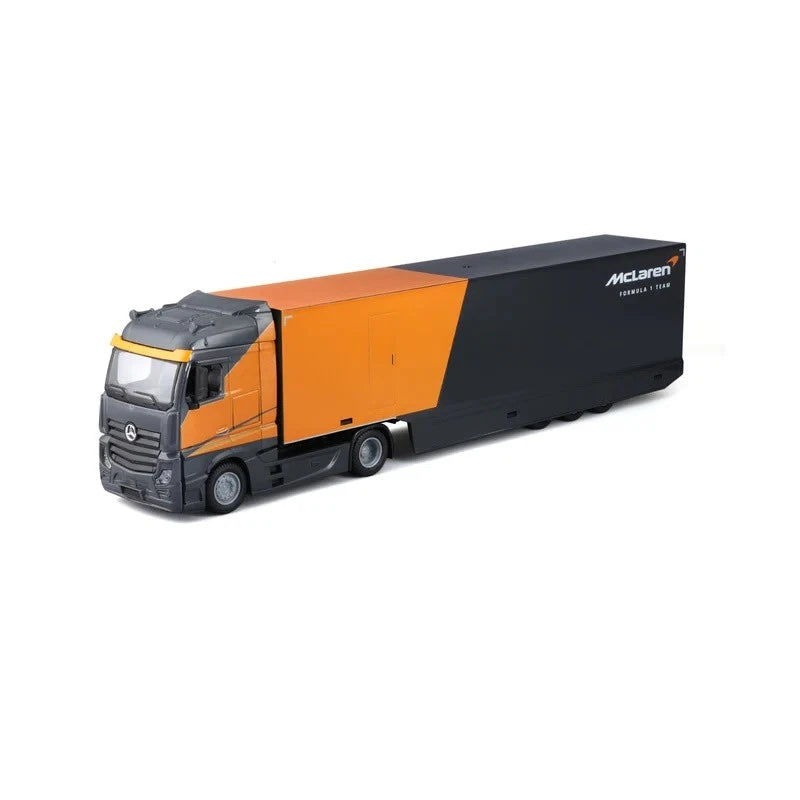 Transportor Mercedes-Benz Actros si Formula 1 McLaren MCL38 #4 Lando Norris - 1/43 Bburago