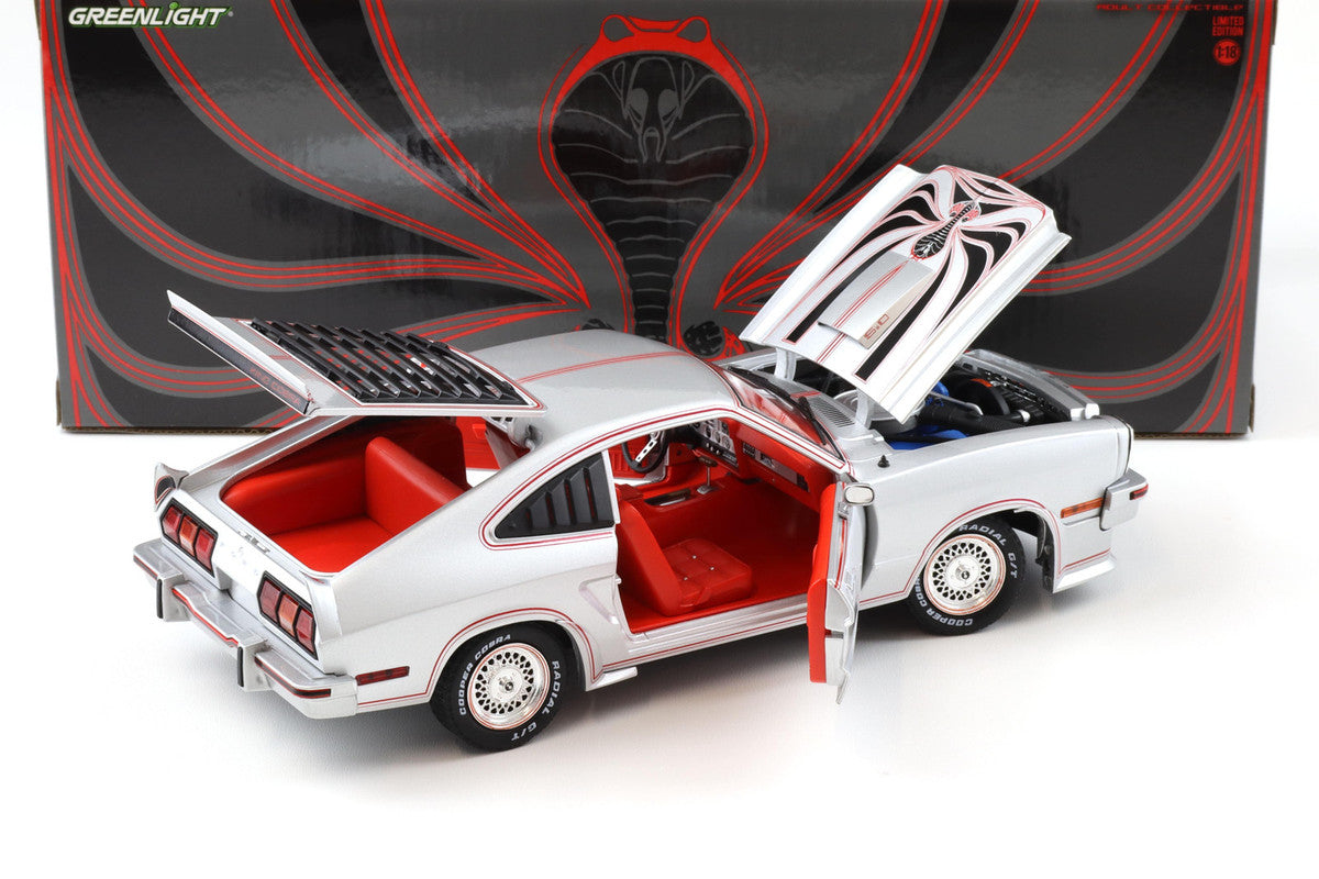 Ford Mustang 2 King Cobra 1978 argintiu - 1/18 Greenlight