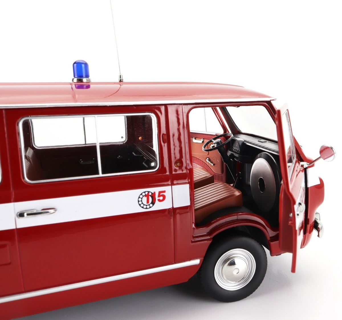 Fiat 850 Familiare Vigili Del Fuoco 1970 rosu - 1/18 Mitica