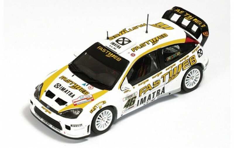Ford Focus RS WRC #46 Rally Monza 2006 V.Rossi - C.Cassina cu vitrina plexiglass - 1/43 Ixo Models