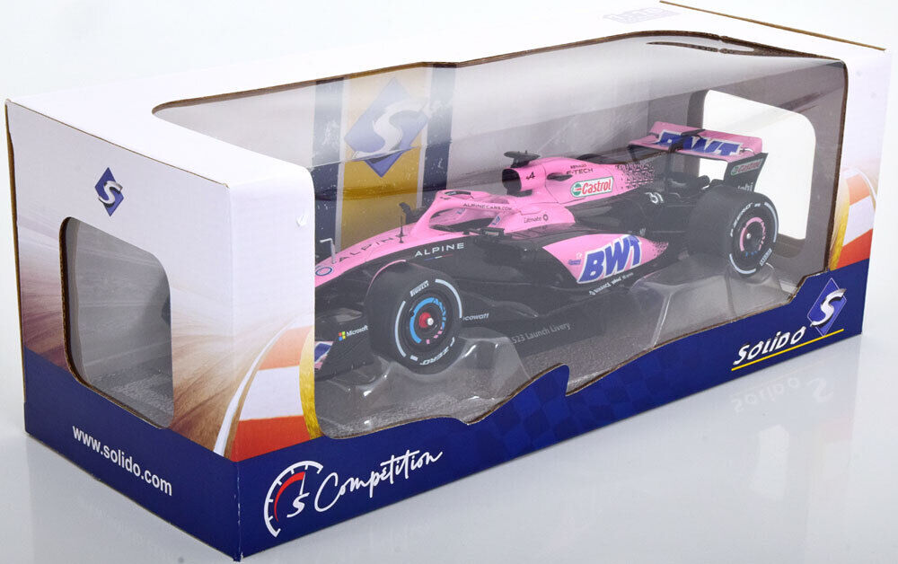 Formula 1 Alpine A523 Presentation Version pink edition - 1/18 Solido
