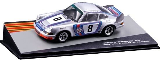 Porsche 911 Carrera RSR 1973 Targa Florio - H.Muller - G.Van Lennep #8 cu vitrina plexiglass - 1/43 Altaya