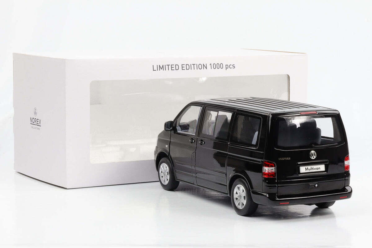 Volkswagen Multivan T5 2003 negru 1/1000pcs - 1/18 Norev
