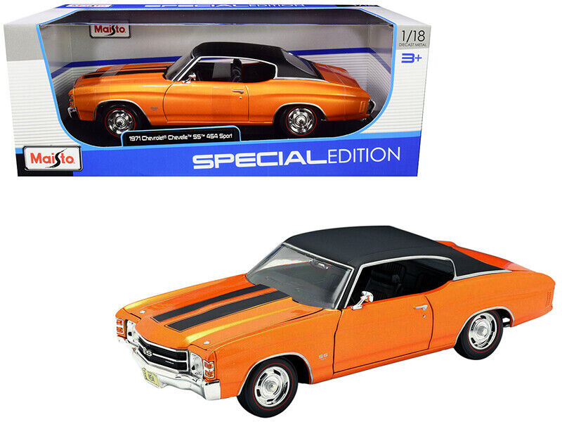 Chevrolet Chevelle SS 454 Sport 1971 portocaliu/negru - 1/18 Maisto