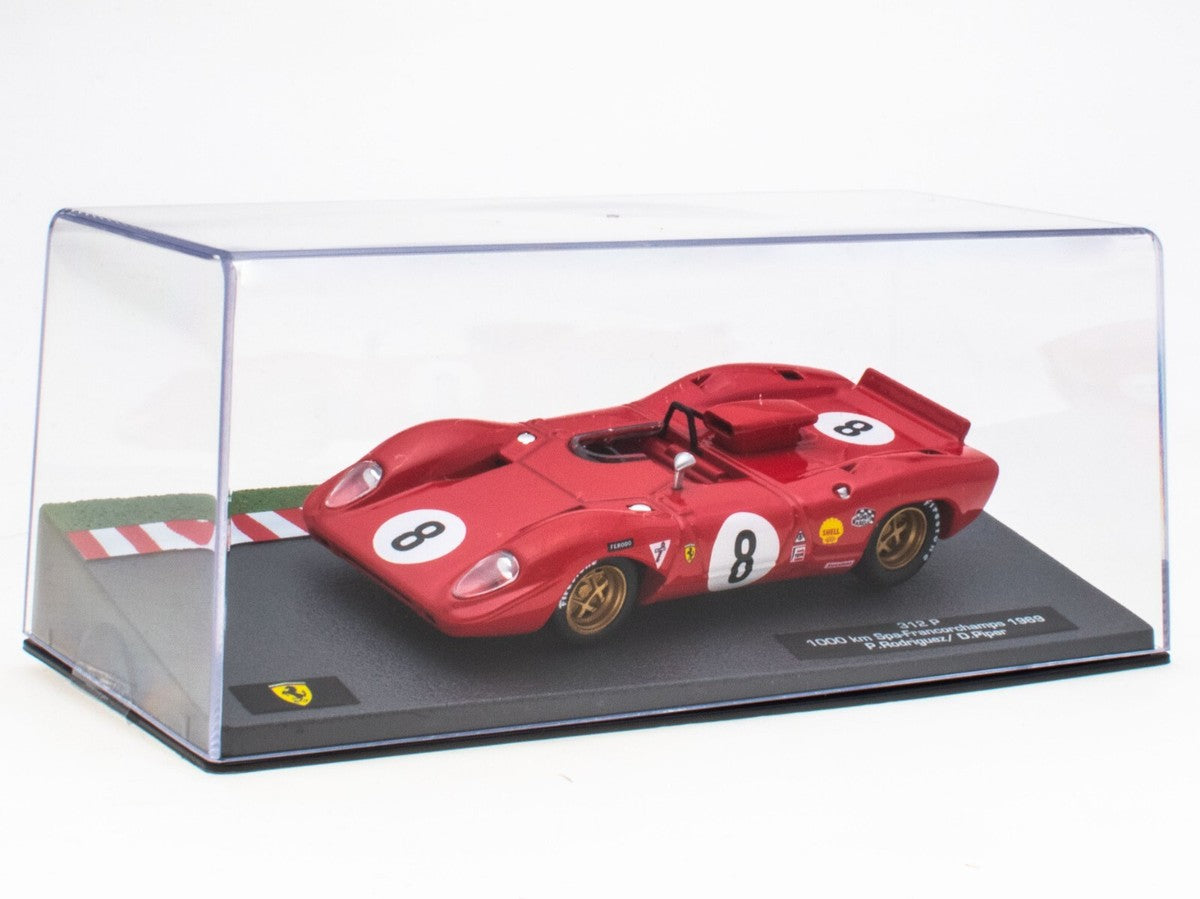 Ferrari 312P #8 1000km Spa-Francorchamps 1969 P.Rodriguez / D.Piper cu vitrina plexiglass - 1/43 Edicola