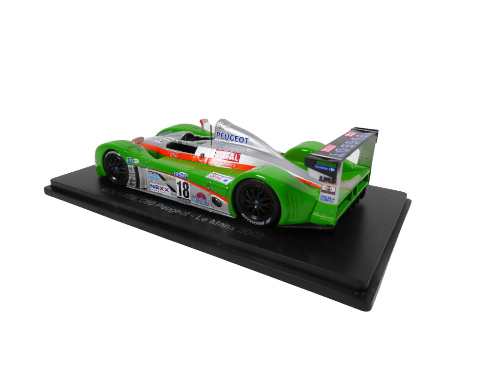 Peugeot C60 COURAGE- Le Mans 2002 cu vitrina plexiglass - 1/43 Spark