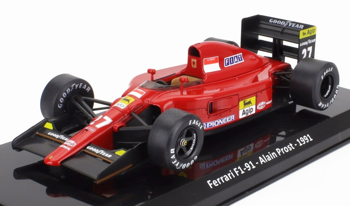 Formula 1 Ferrari F1-91 Alain Prost 1991 #27 cu vitrina - 1/24 Altaya