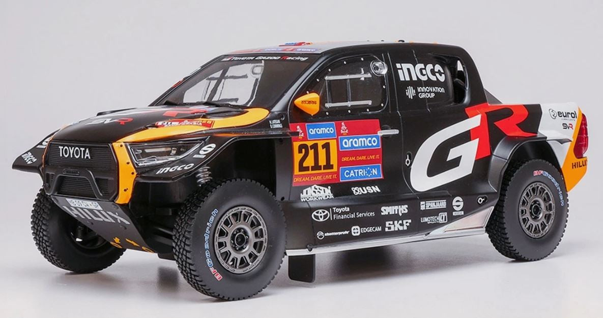 Toyota GR DKR Hilux Evo #211 L.Henk - C.Brett 2nd Rally Dakar 2025 - 1/18 Ixo Modelcars