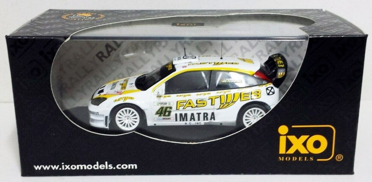Ford Focus RS WRC #46 Rally Monza 2006 V.Rossi - C.Cassina cu vitrina plexiglass - 1/43 Ixo Models