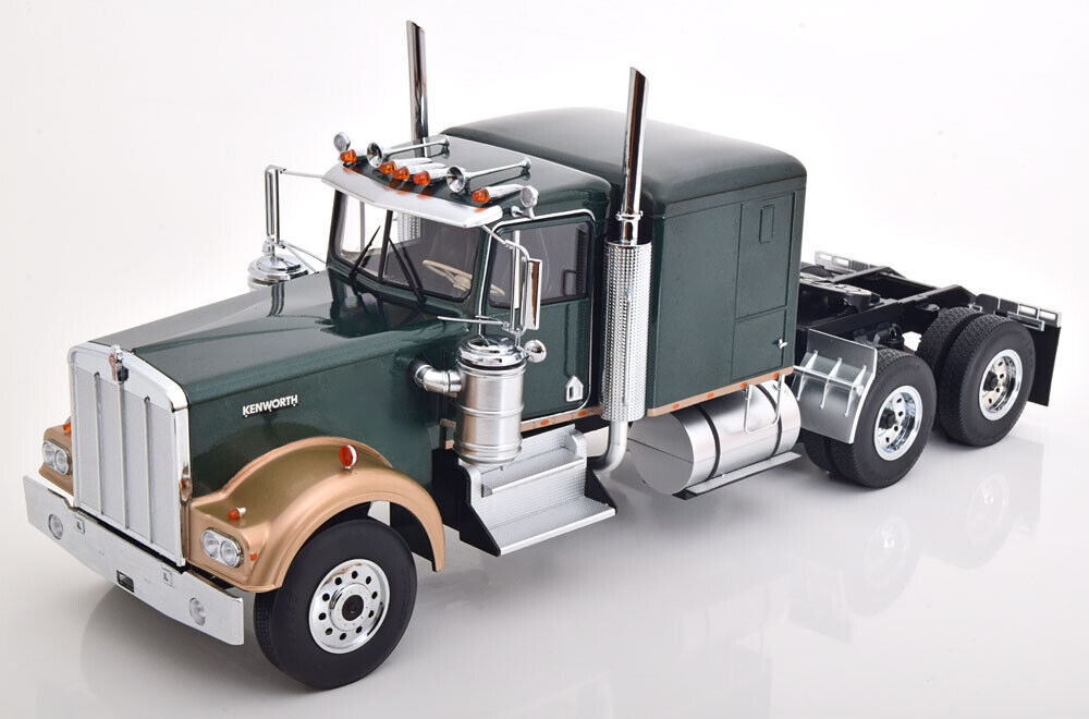Camion Kenworth W900 truck dark green / gold metallic - 1/18 Road Kings