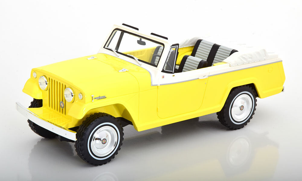 Jeepster Commando Convertible galben - 1/18 Bos Models