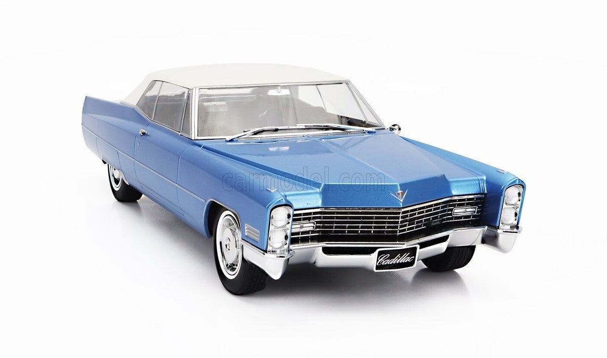 Cadillac De Ville Covertible cu soft top 1967 bleu/alb - 1/18 KK-Scale
