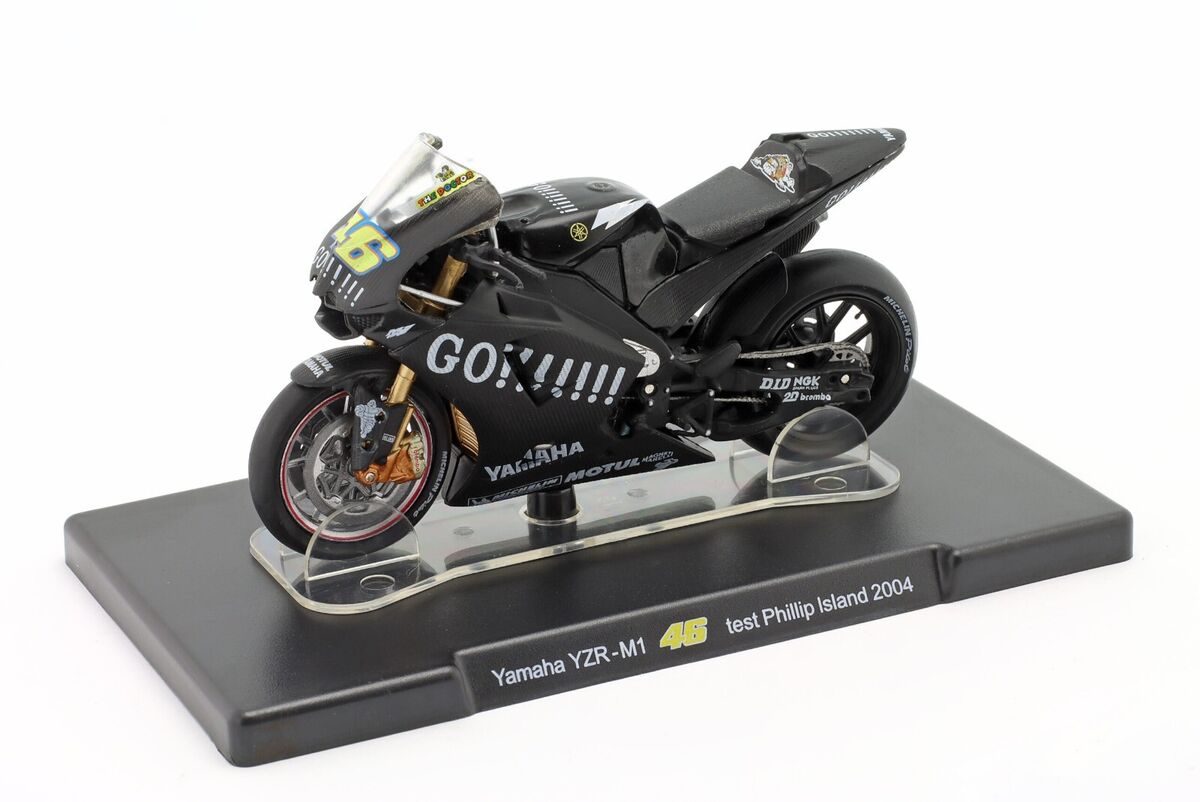 Motocicleta Yamaha YZR-M1 test Phillip Island 2004 - 1/18 Altaya