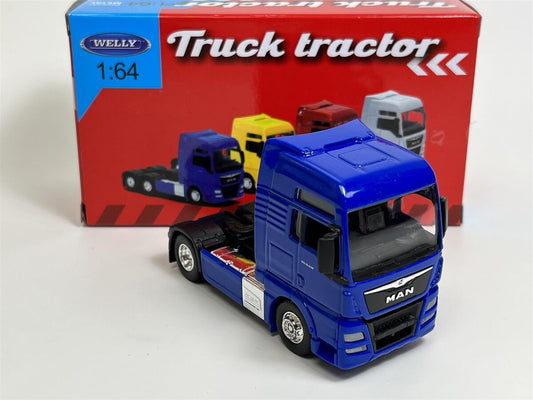 Cap Tractor Man TGX XXL albastru - 1/64 Welly