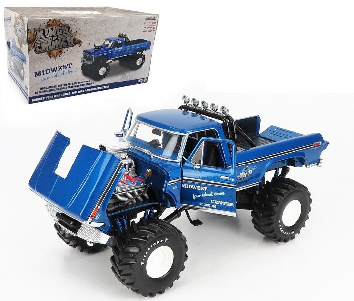 Ford F-250 Monster Truck 1974 Midwest four wheel drive - 1/18 Greenlight