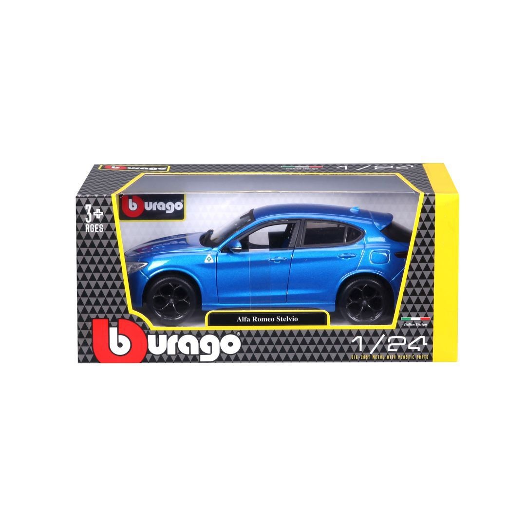Alfa Romeo Stelvio albastra - 1/24 Bburago