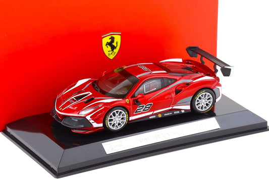 Ferrari 488 Challenge EVO 2020 #28 cu vitrina plexiglass - 1/43 Bburago Signature