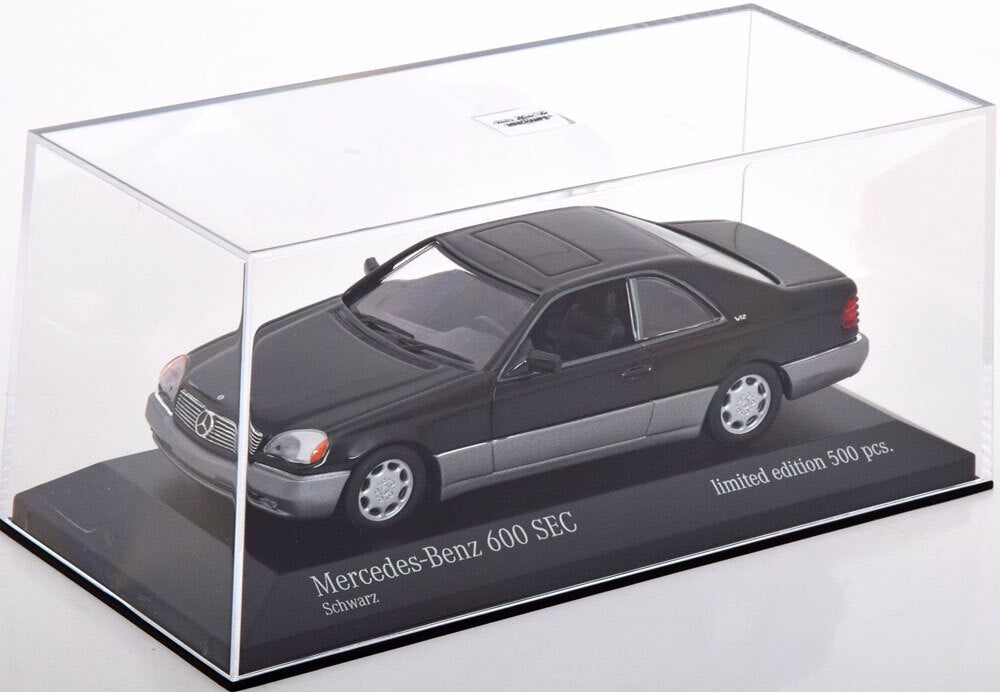 Mercedes-Benz 600 SEC 1/500pcs cu vitrina plexiglass - 1/43 Minichamps