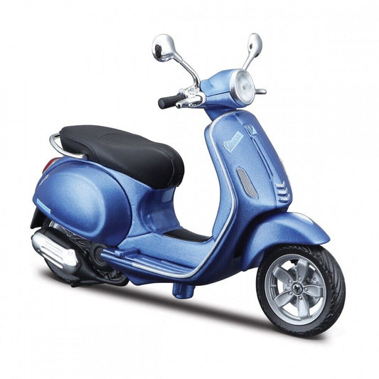 Scooter Vespa Primavera albastra - 1/12 Maisto