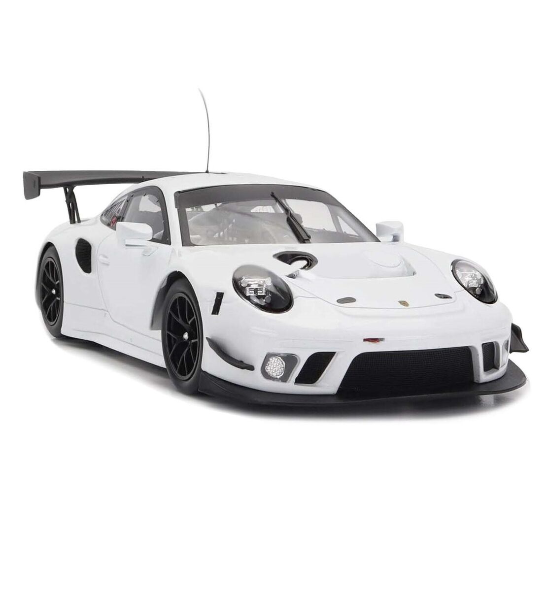 Porsche 911 GT3 R 2019 alb cu vitrina plexiglass - 1/43 Ixo Models