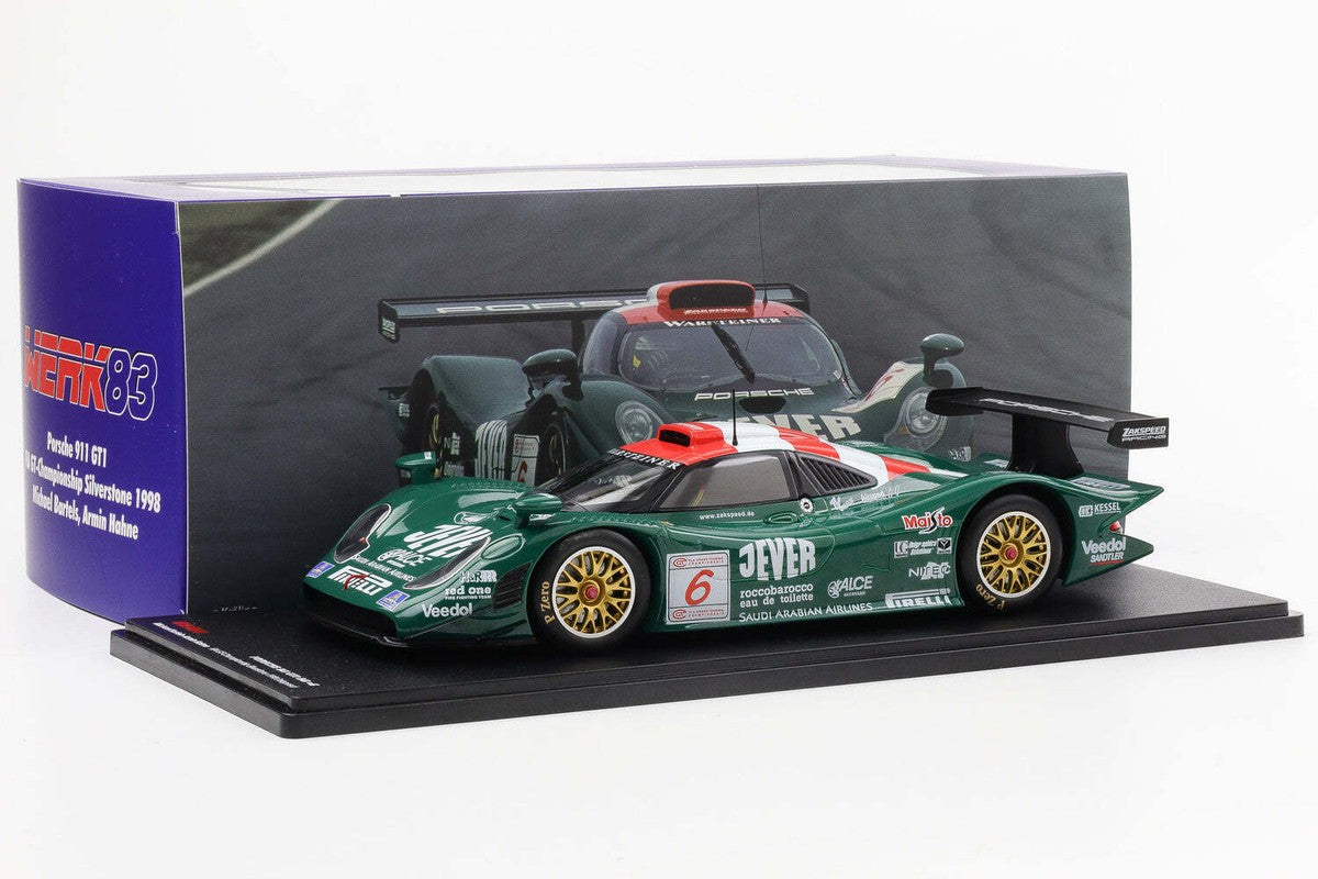 Porsche 911 GT1 #6 3rd FIA GT Championship Silverstone 1998 Bartels, Hahne - 1/18 Werk83