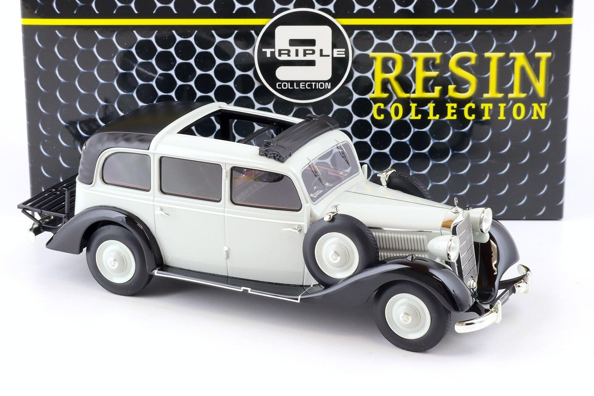 Mercedes-Benz 260D Pullman Landaulet 1936 gri/negru - 1/18 Triple9