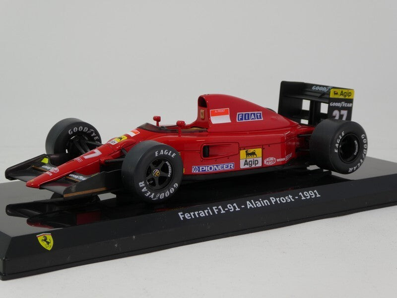 Formula 1 Ferrari F1-91 Alain Prost 1991 #27 cu vitrina - 1/24 Altaya