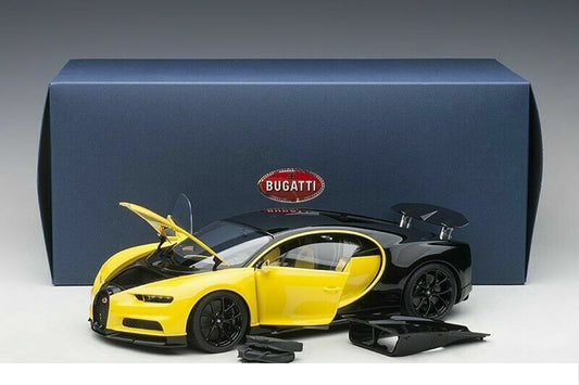 Bugatti Chiron year 2017 galben/negru - 1/18 Autoart