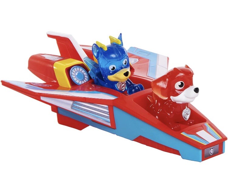 Set de joaca Paw Patrol - Avion cu figurine Chase si Marshall