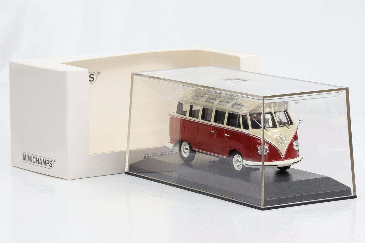 Volkswagen T1 Samba-Bus 1/504pcs cu vitrina plexiglass - 1/43 Minichamps