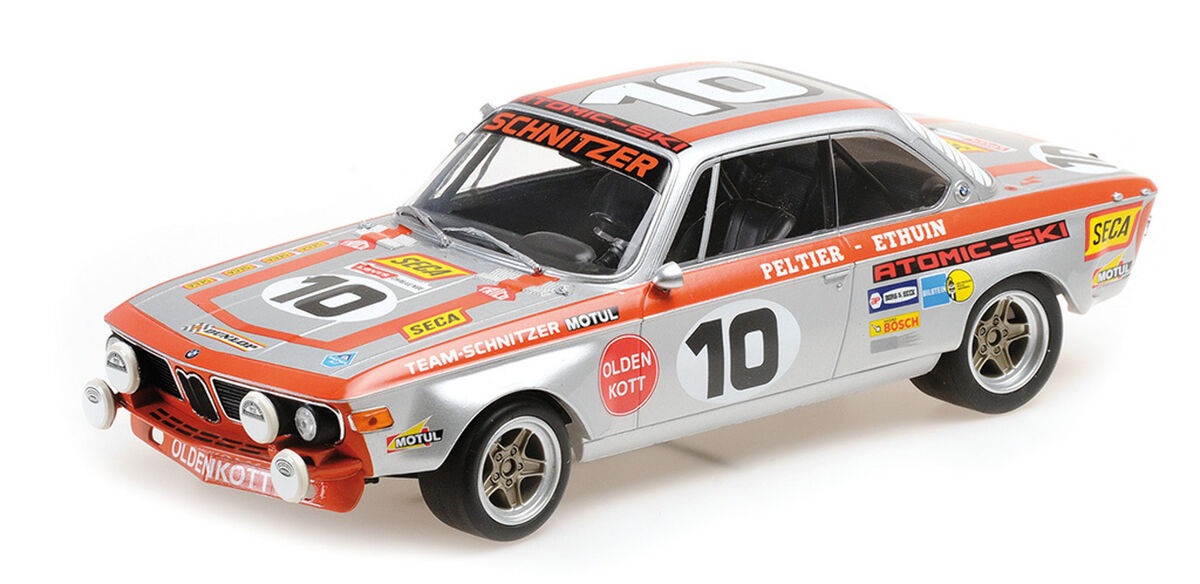 BMW 2800 CS #10 Team Schnitzer-Motul Fitzpatrick/Peltier/Ethuin 24h Spa 1972  1/300 pcs - 1/18 Minichamps
